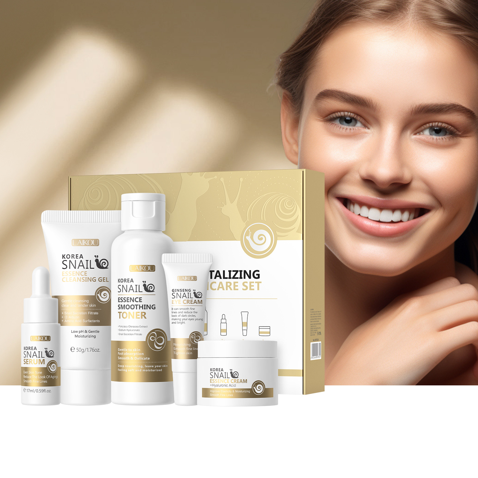 Skincare Korea - 5pcs 박스형 한국 달팽이 스킨 케어