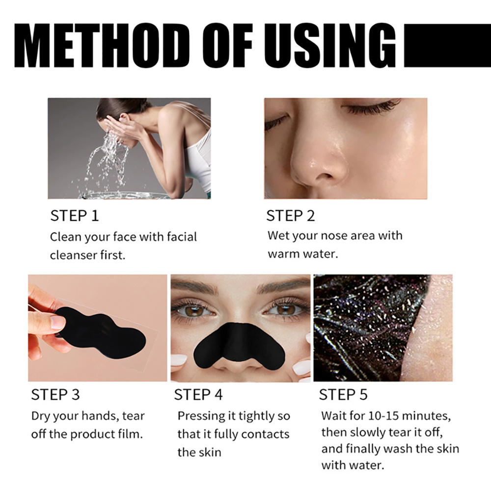10/20/50/100 조각 딥 클렌징 코 모공 스트립 - Charcoal Pore Strip 리뷰 및 가격