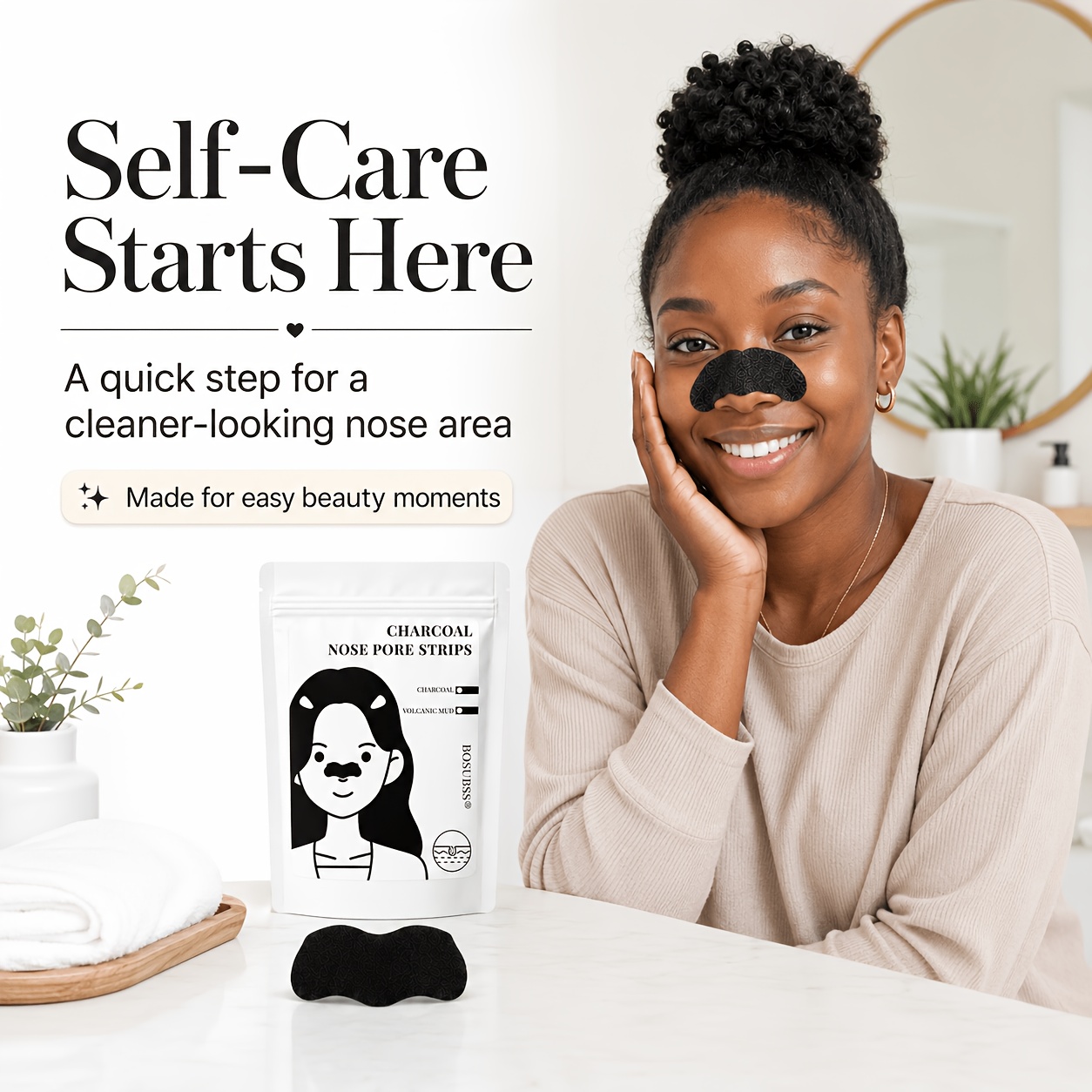 20개입, 숯 성분 함유, 모공 클렌징 스트립, 물에  - Charcoal Pore Strip 리뷰 및 가격