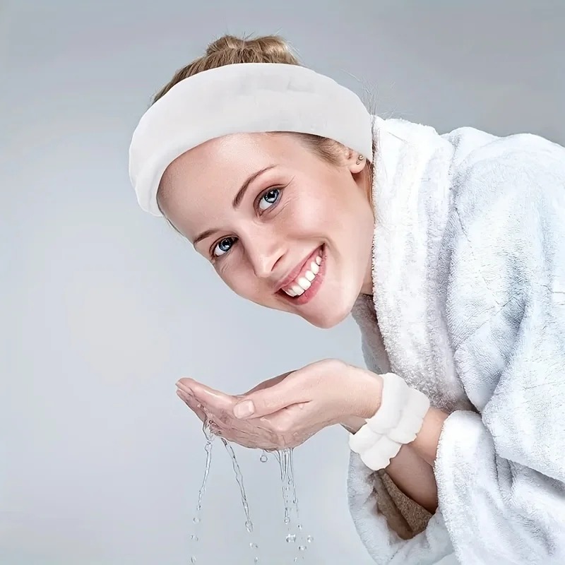 코랄 벨벳 페이셜 고탄력 메이크업 헤어밴드 세안 손목밴 - Skincare Viral Tiktok 리뷰 및 가격